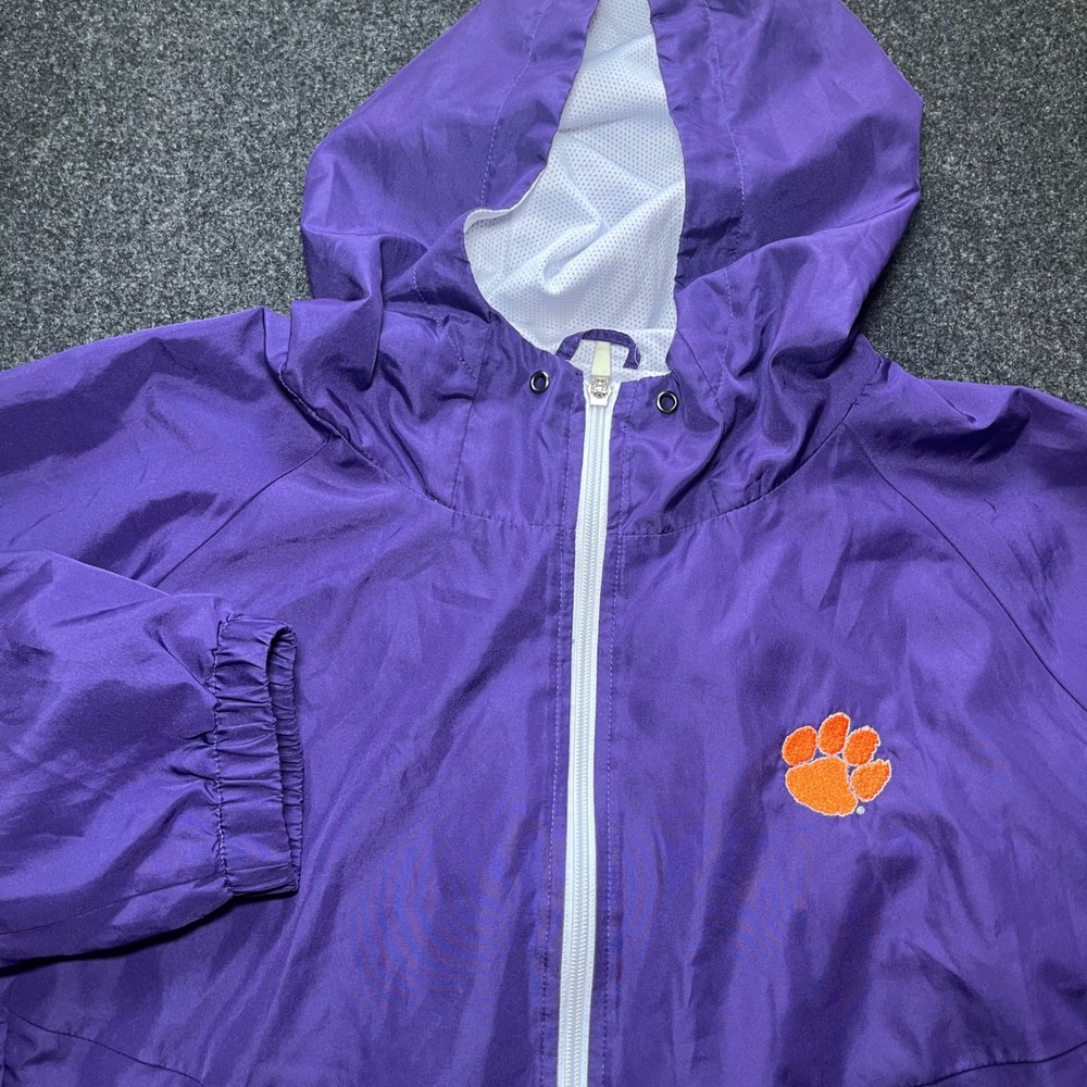 Summit Sportswear Windbreaker Women M Purple Excellent Clemson Tigers Jacket